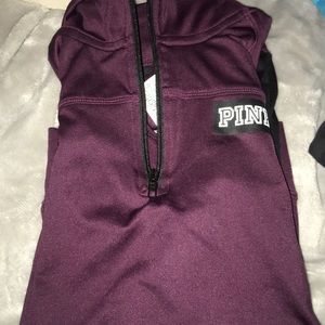 PINK maroon quarter zip
